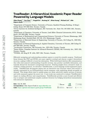 Preview of TreeReader: A Hierarchical Academic Paper Reader — Powered by Language Models